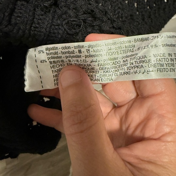 Zara Oversized Black Knit Button-Up Sweater - Picture 6 of 6